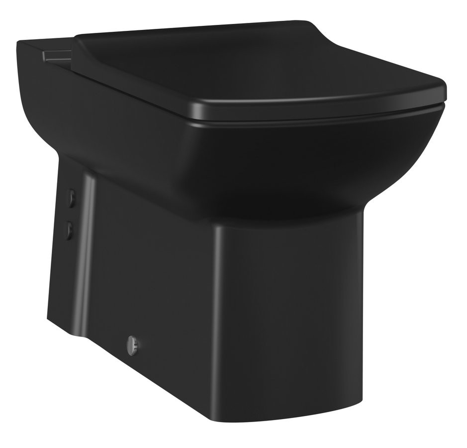 SAPHO LARA WC mísa pro kombi, spodní/zadní odpad, 35x64cm, černá mat LR360-11SM00E-0000
