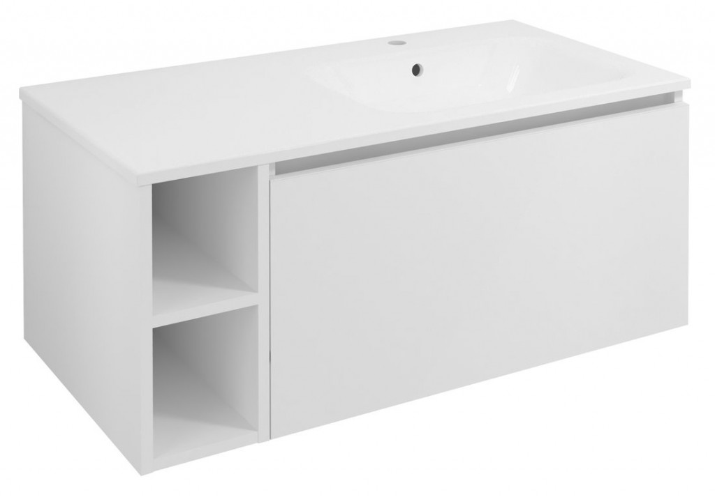 SAPHO LOREA skříňka 100x46x51,5cm (20+80cm), pravá, bílá mat LE080-3131-R-01