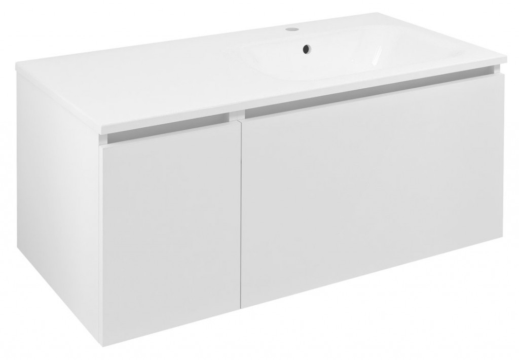 SAPHO LOREA skříňka 100x46x51,5cm (30+70cm), pravá, bílá mat LE070-3131-R-01