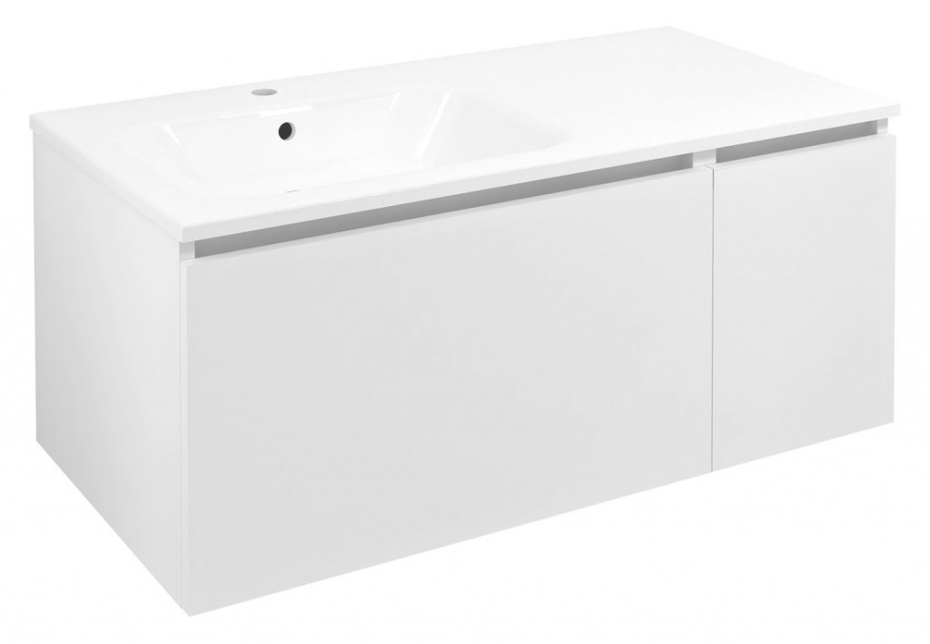 SAPHO LOREA skříňka 100x46x51,5cm (70+30cm), levá, bílá mat LE070-3131-L-01