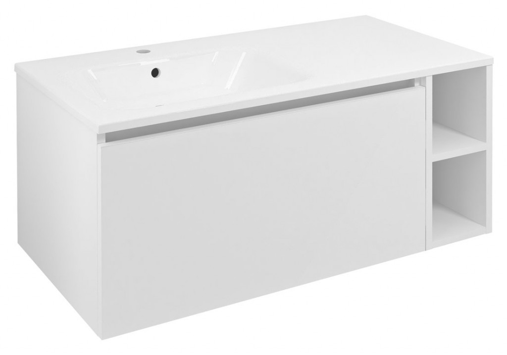 SAPHO LOREA skříňka 100x46x51,5cm (80+20cm), levá, bílá mat LE080-3131-L-01