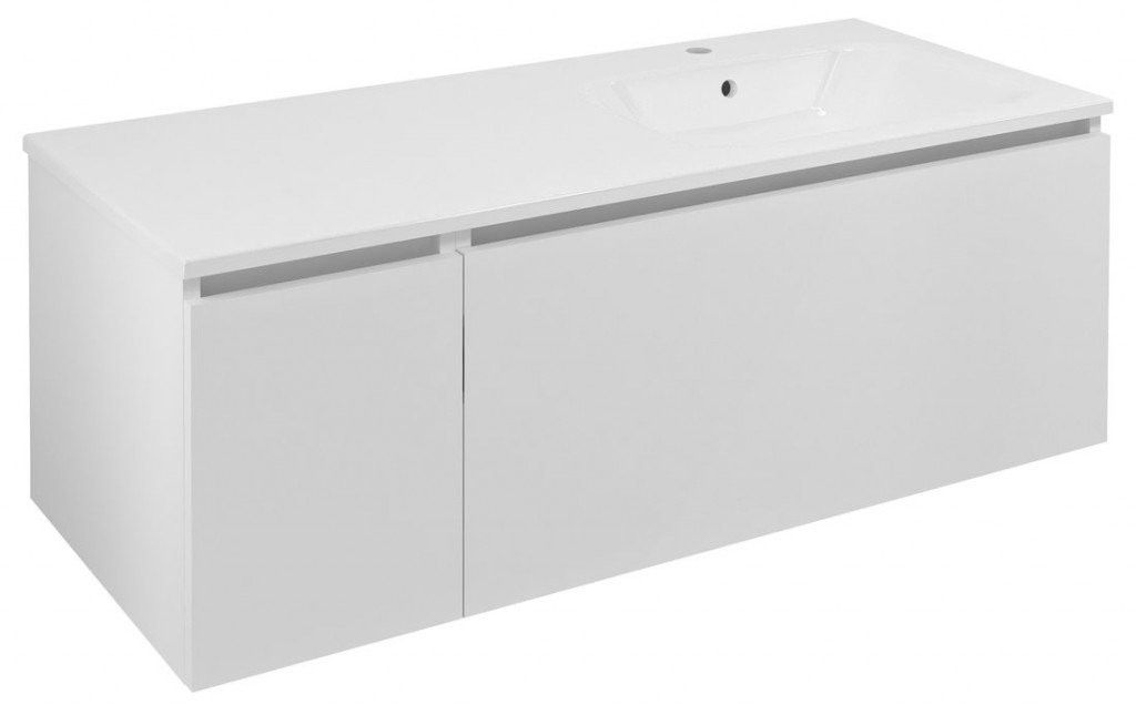 SAPHO LOREA skříňka 120x46x51,5cm (30+90cm), pravá, bílá mat LE090-3131-R-01