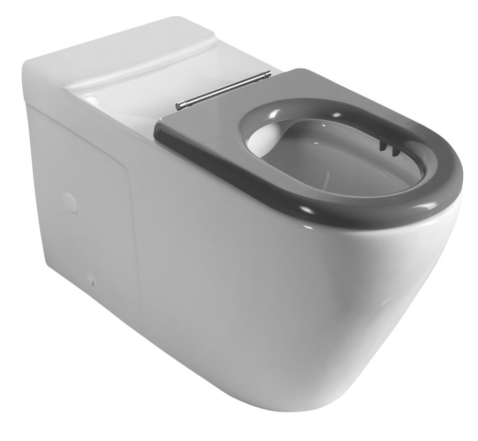 SAPHO MEDIC WC kombi, zvýšený sedák, Rimless, 37x80 cm, spodní/zadní odpad, bílá MC102-111