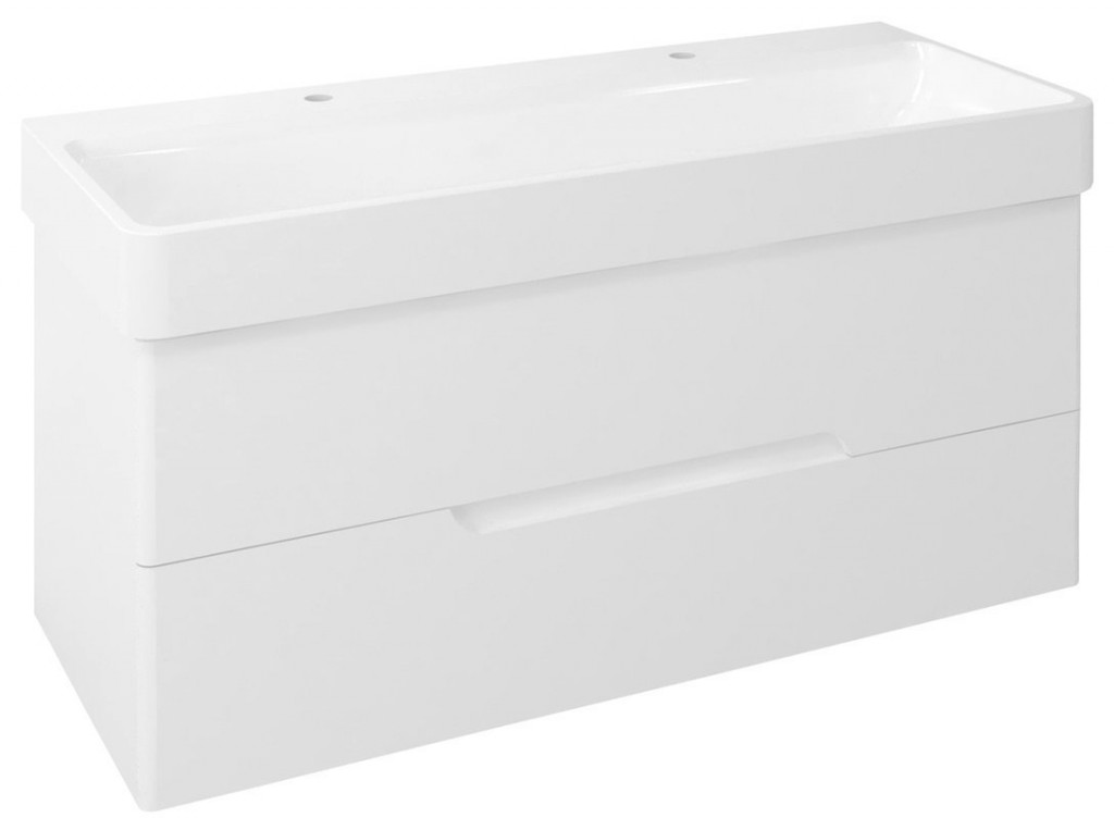 SAPHO MEDIENA umyvadlová skříňka 117x51x48,5cm, bílá mat/bílá mat MD120