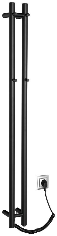 SAPHO PAPINADO elektrický sušák ručníků 109x1200, 40W, černá mat ER340