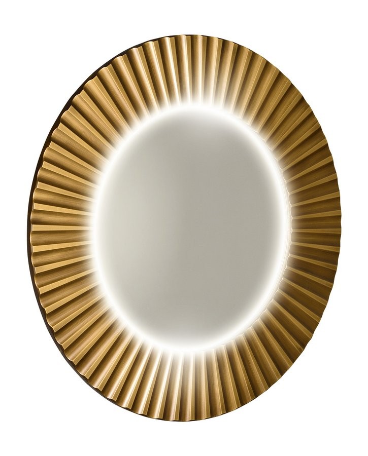 SAPHO PRIDE STRIP kulaté zrcadlo s LED osvětlením v rámu ø 75cm, bronz PD754