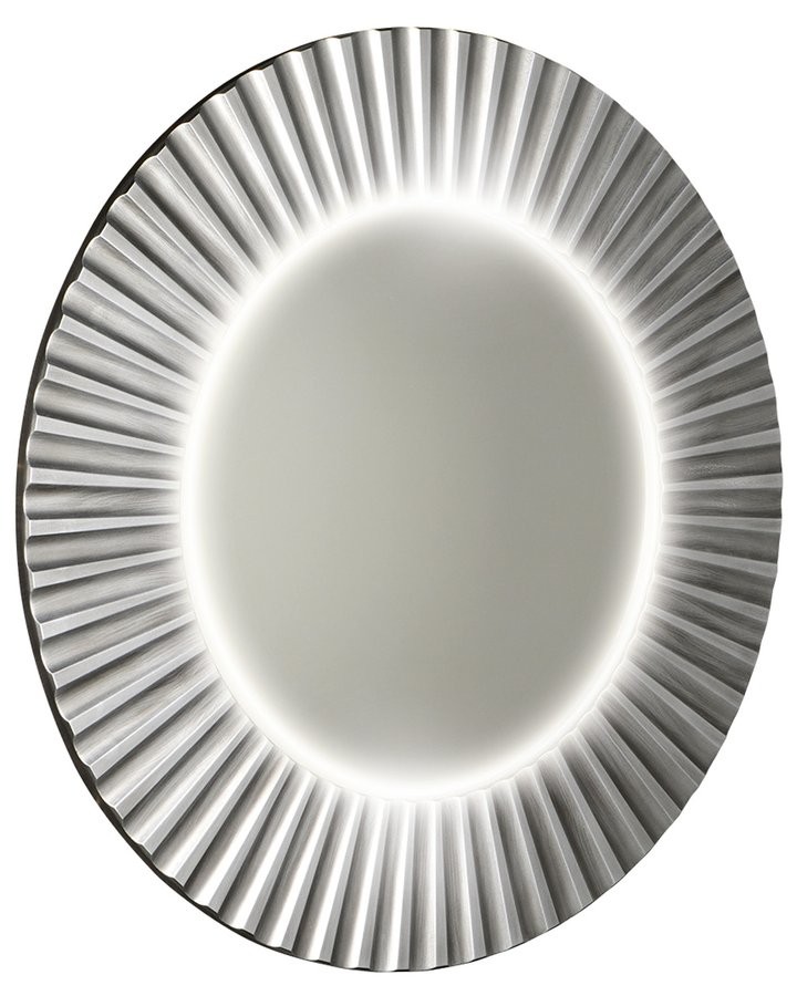 SAPHO PRIDE STRIP kulaté zrcadlo s LED osvětlením v rámu ø 90cm, stříbrná PD952