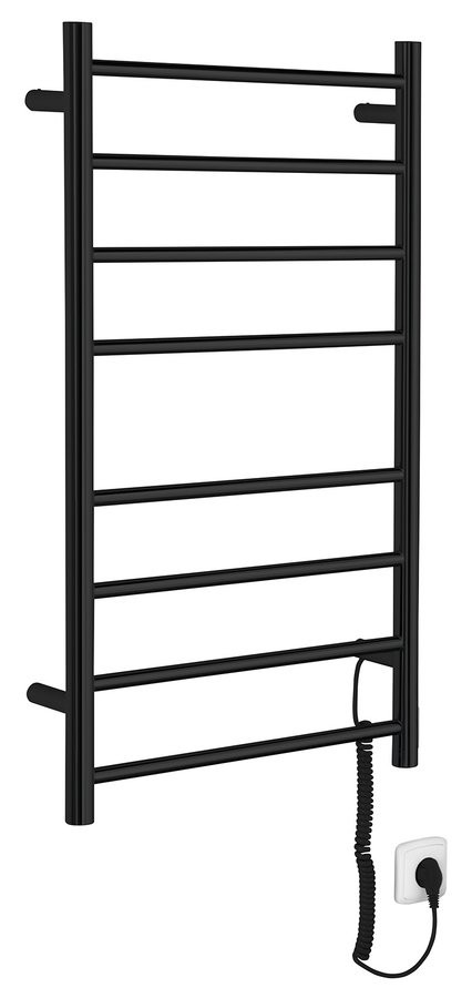SAPHO REDONDO elektrický sušák ručníků, kulatý, 500x900 75 W, černá mat ER220BV