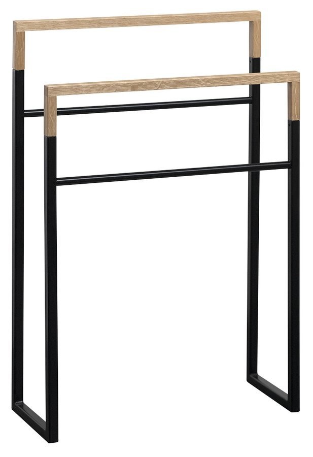 SAPHO SKA stojan na ručníky 550x800x200, černá mat/dub SKA308