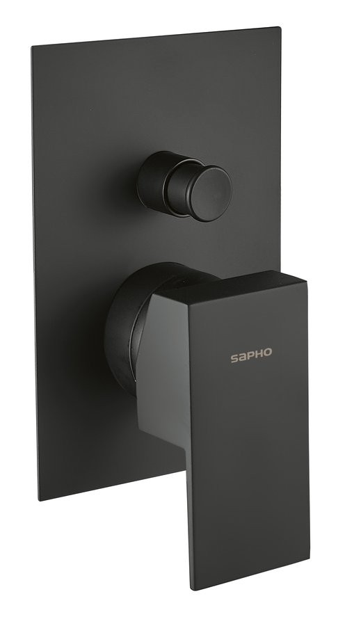 SAPHO SPECTRE podomítková sprchová baterie, 2 výstupy, černá mat 1102-42B
