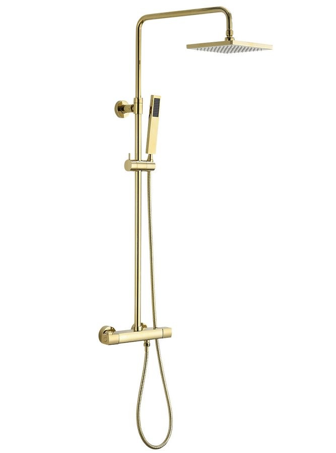 SAPHO Sprchový sloup s termostatickou baterií, zlato SZ139