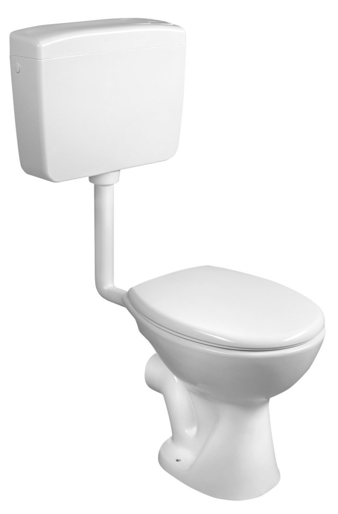 SAPHO WC kombi, dvojtlačítko 4/8l, zadní odpad, bílá TP3308