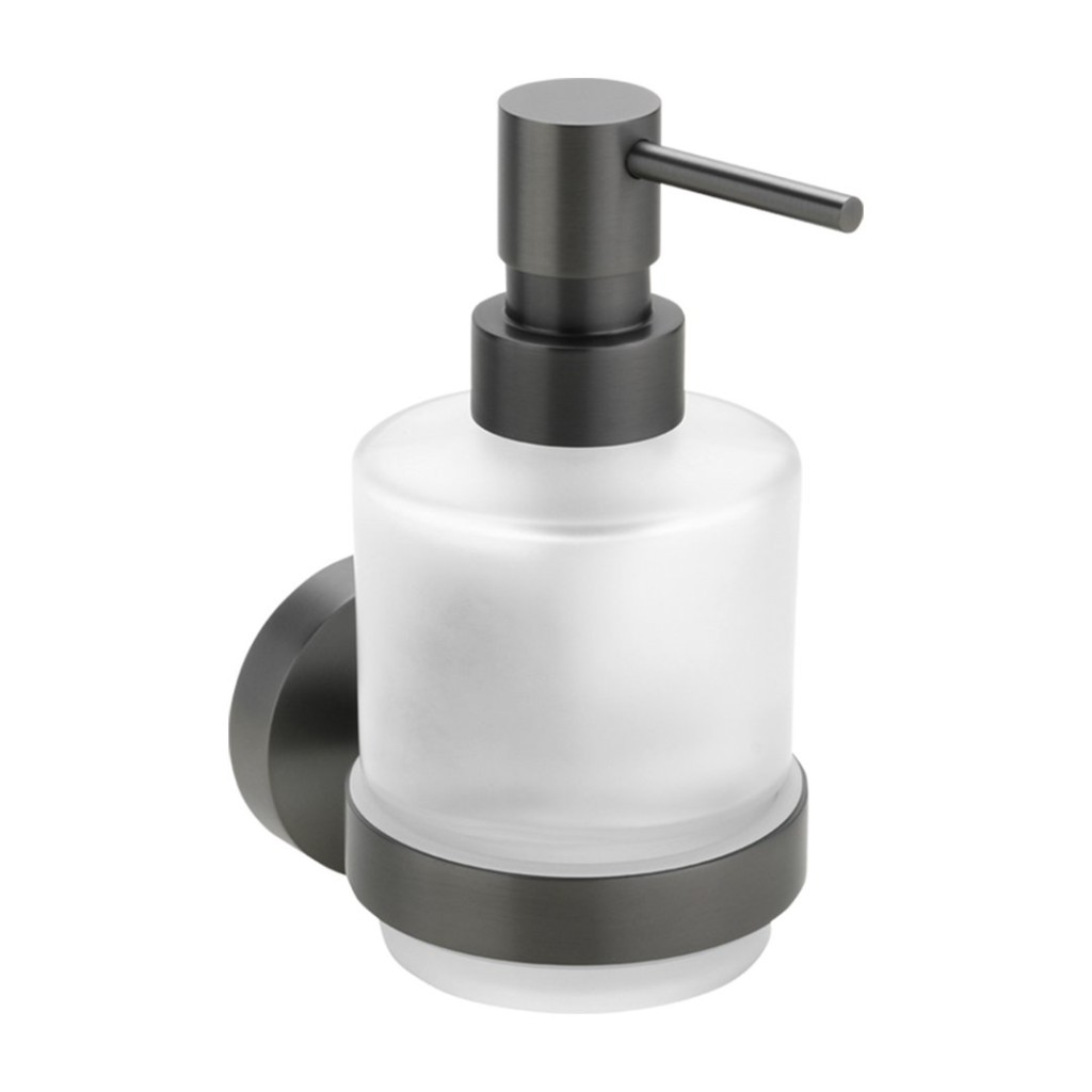 SAPHO X-ROUND GUN METAL dávkovač mýdla 200ml, mléčné sklo, gun metal XR103GM