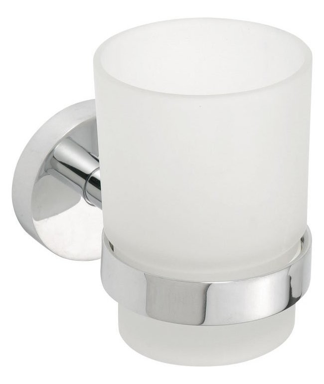 SAPHO X-ROUND sklenka, mléčné sklo, chrom XR903