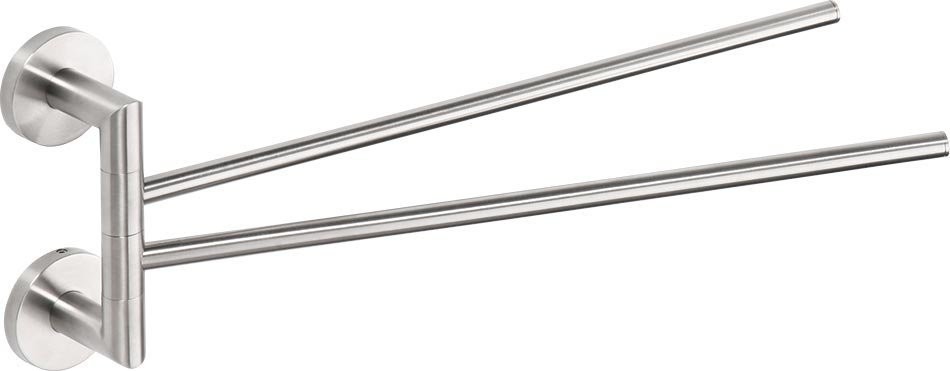 SAPHO X-STEEL dvojitý držák ručníků otočný 370, nerez mat XS405