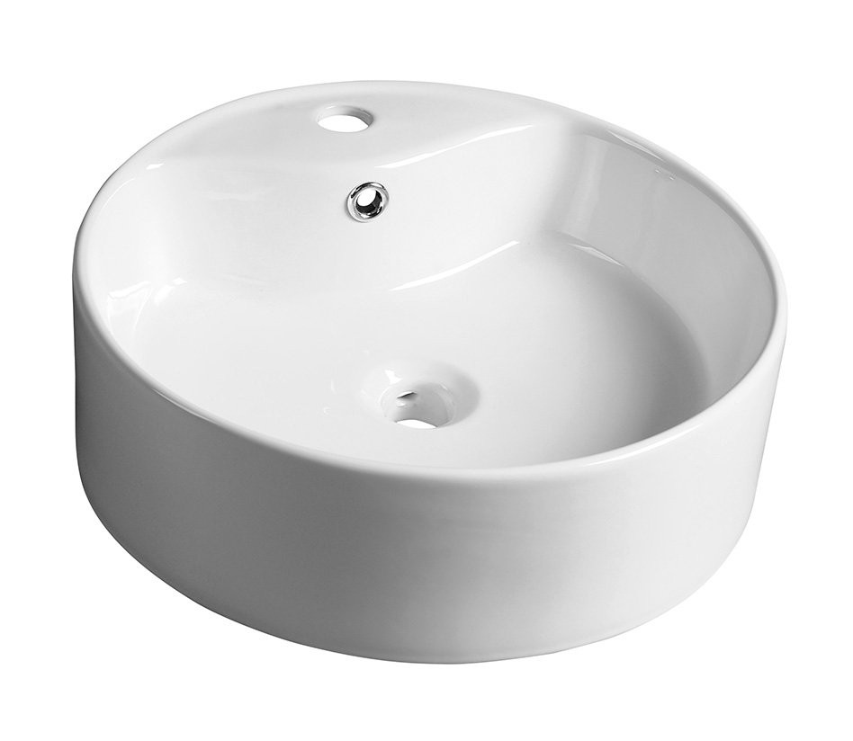 SAPHO YAKARTA keramické umyvadlo na desku, Ø 46cm, bílá BH7021
