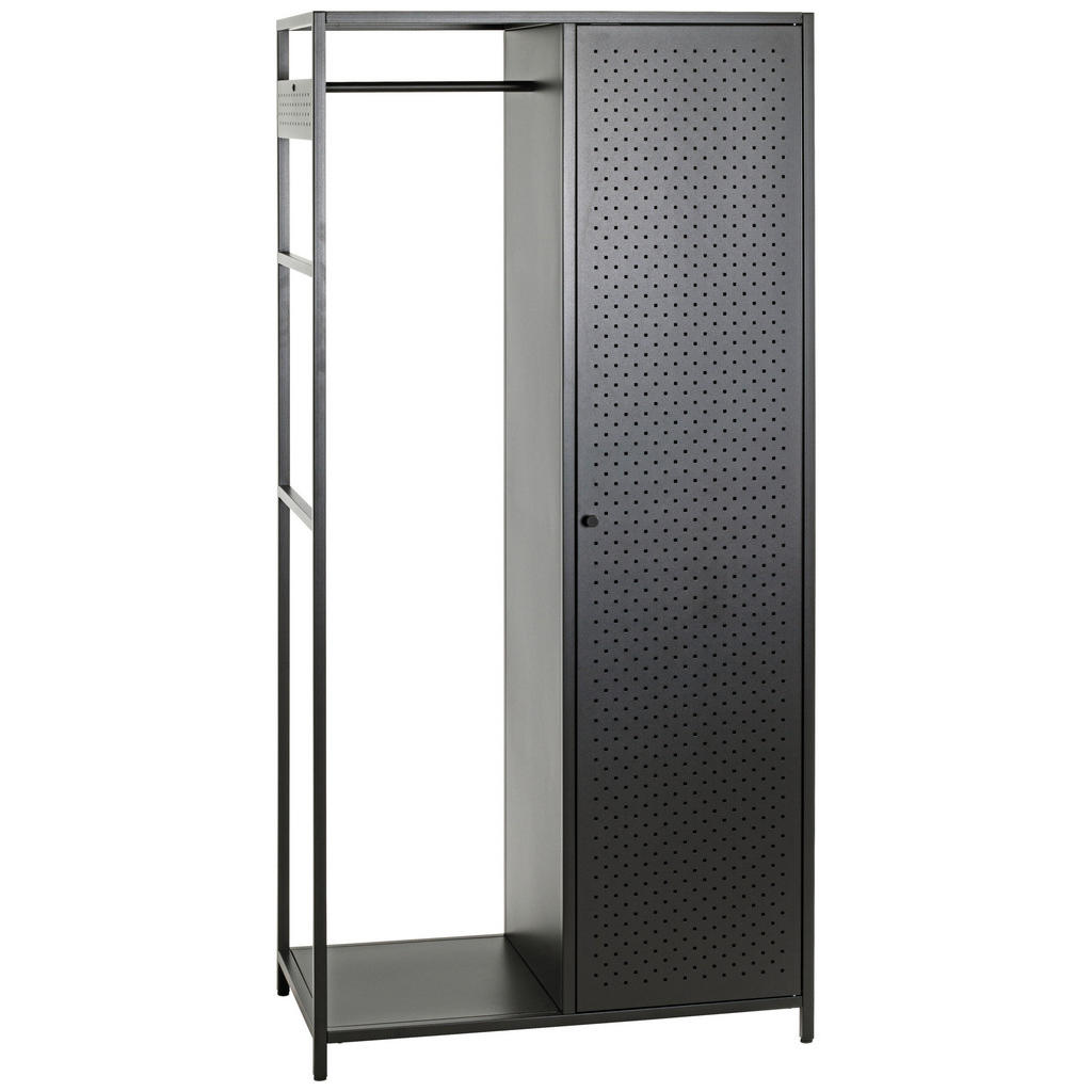 ŠATNA, černá, 80/170/45 cm