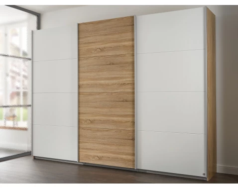 Šatní skříň Kulmbach, dub sonoma/bílá