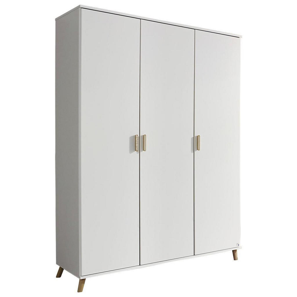 ŠATNÍ SKŘÍŇ S OTOČNÝMI DVEŘMI, bílá, 137/203/53 cm