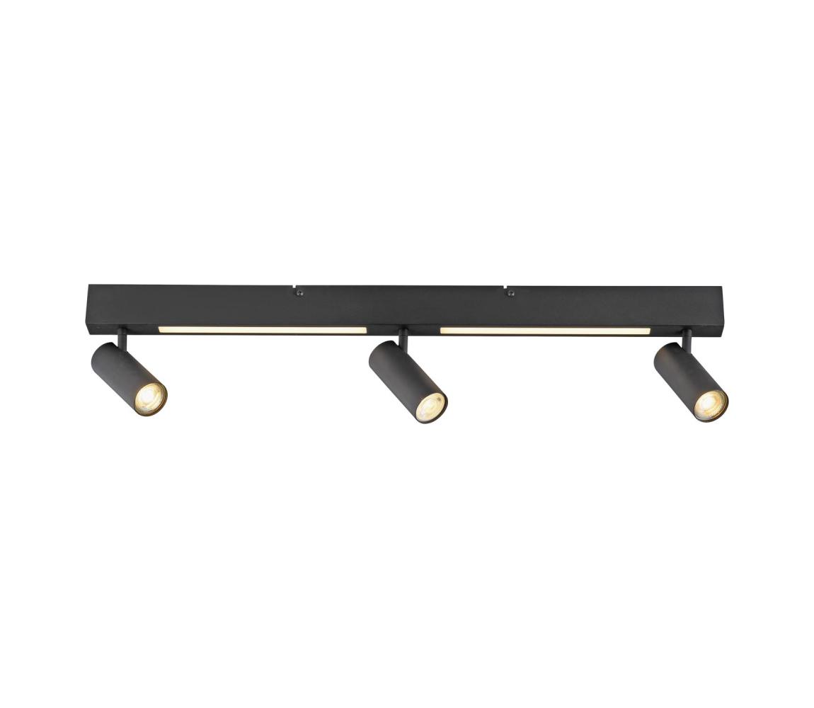 Schöner Wohnen 11794-18 - LED Bodové svítidlo DANTE 3xGU10/10W+LED/14,4W černá 11794-18