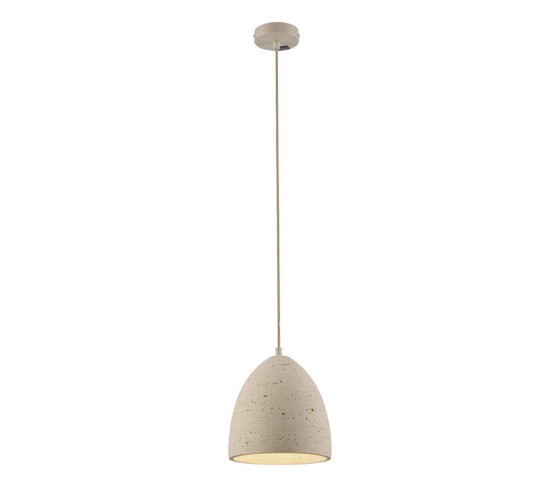 Schöner Wohnen 12540-42 - Lustr na lanku TRAVENTA 1xE27/40W/230V pr. 21 cm beton 12540-42