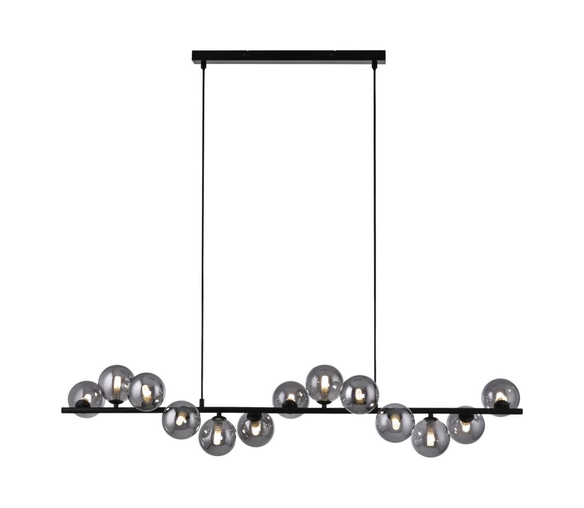 Schöner Wohnen 14504-18 - LED Lustr na lanku DUBAI 13xG9/3W/230V černá/kouřová 14504-18