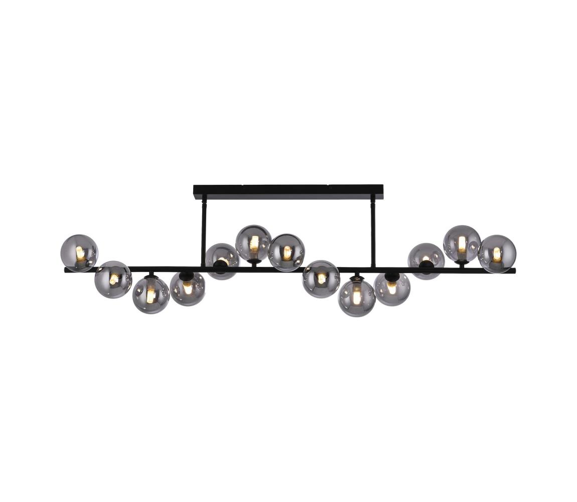 Schöner Wohnen 14505-18 - LED Lustr na tyči DUBAI 13xG9/3W/230V černá/kouřová 14505-18