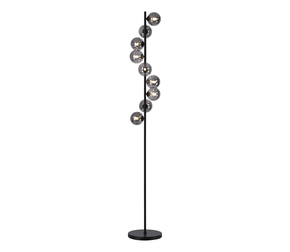 Schöner Wohnen 14506-18 - LED Stojací lampa DUBAI 9xG9/3W/230V černá/kouřová 14506-18
