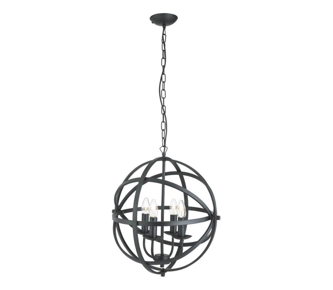 Searchlight 2474-4BK - Lustr na řetězu ORBIT 4xE14/60W/230V černá 2474-4BK