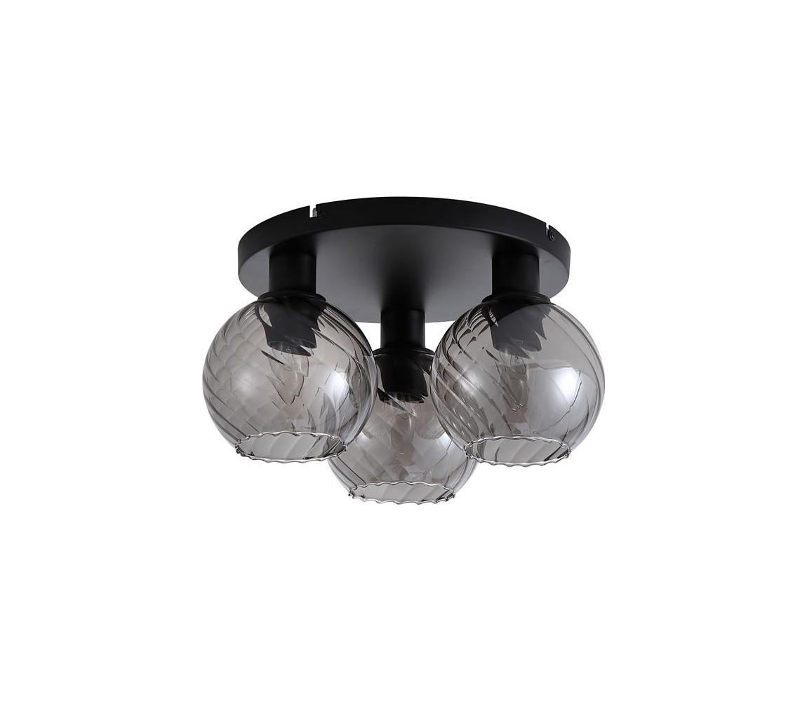 Searchlight 44521SM - Stropní svítidlo RADIANCE 3xE27/60W/230V pr. 37,5 cm černá 44521SM