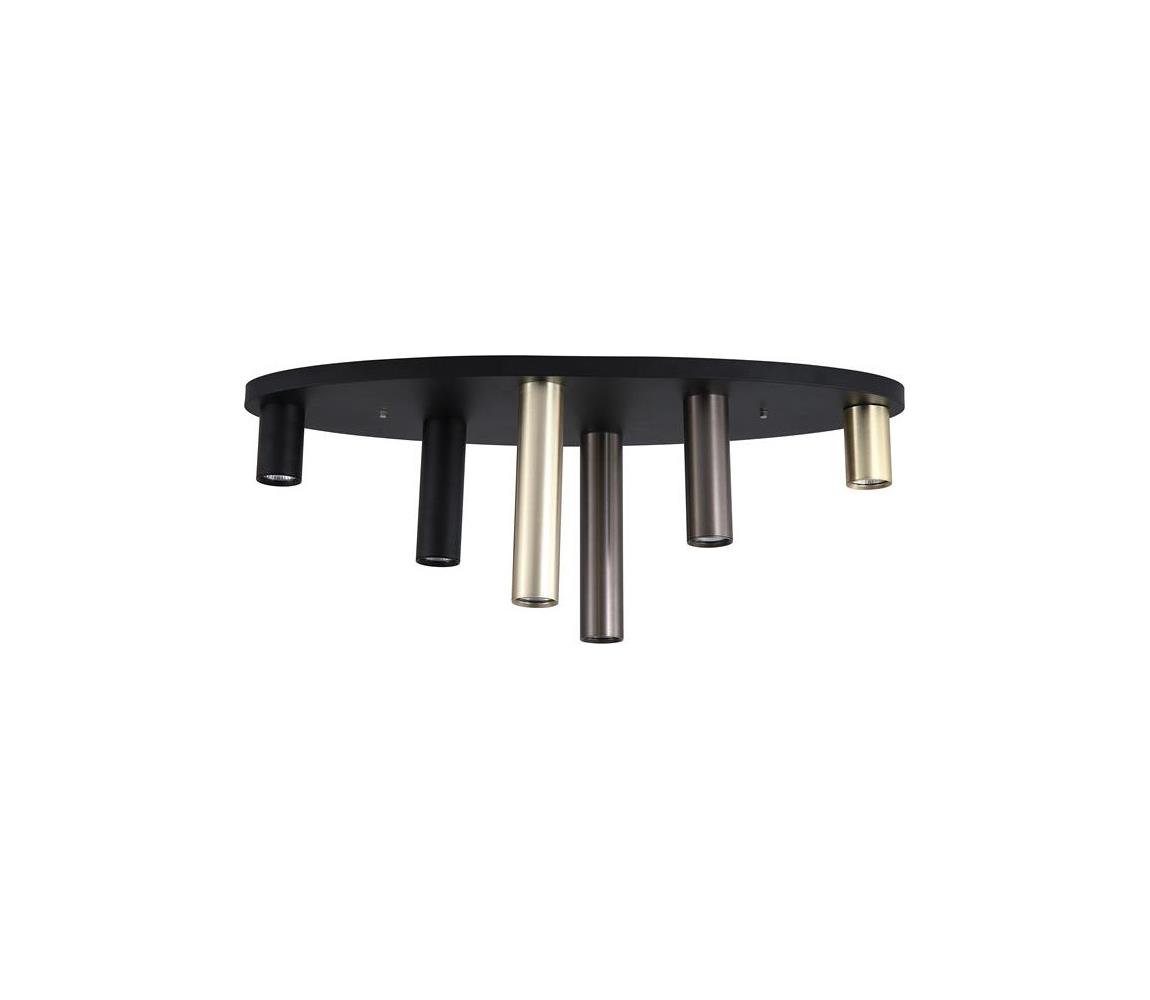 Searchlight 50571-6BK - Stropní svítidlo TUBES 6xGU10/10W/230V 80x30 cm 50571-6BK