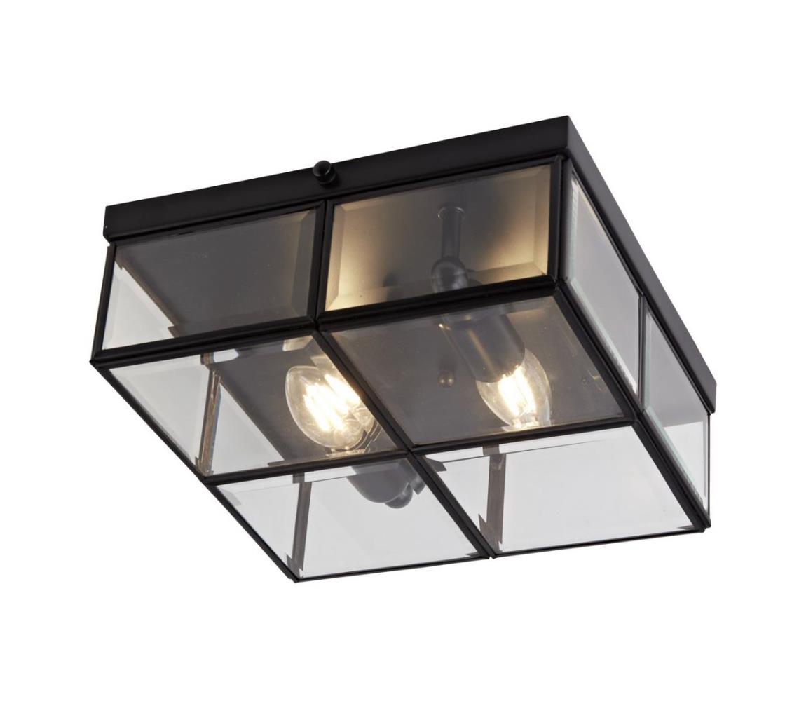 Searchlight 6769-26BK - Stropní svítidlo FLUSH 2xE14/40W/230V černá 6769-26BK