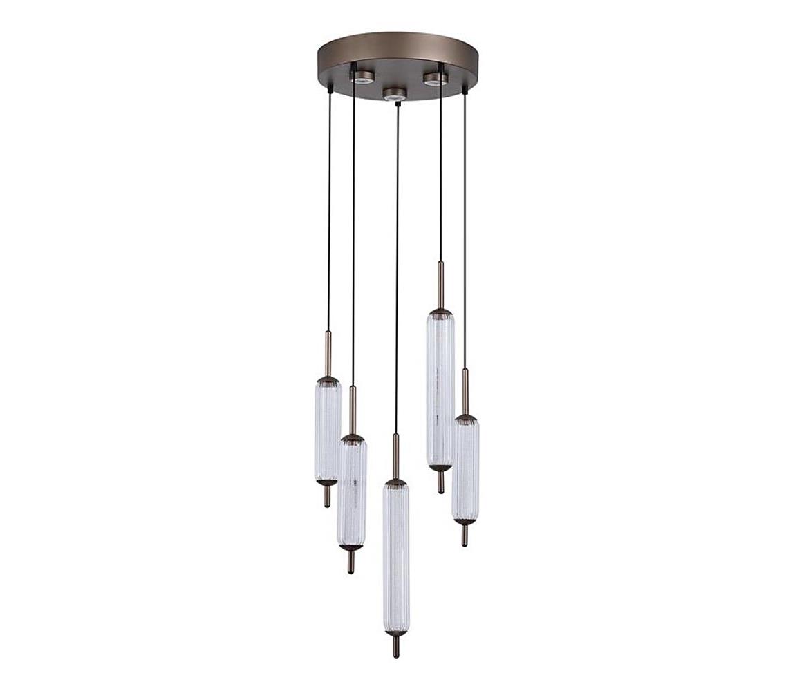 Searchlight 76210-5CL - LED Stmívatelný lustr na lanku CATTAIL LED/24W/230V 76210-5CL