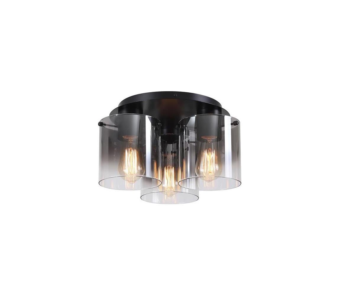 Searchlight 88911-3BK - Stropní svítidlo SWEDEN 3xE27/60W/230V pr.39 cm čer/kouř 88911-3BK