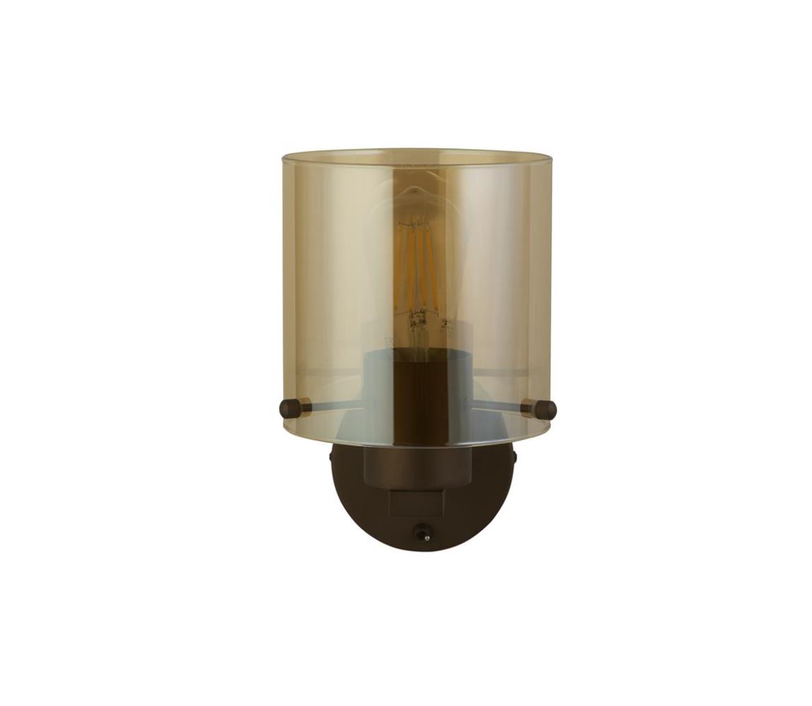 Searchlight 88912-1MO - Nástěnné svítidlo SWEDEN 1xE27/60W/230V hnědá/kouřová 88912-1MO