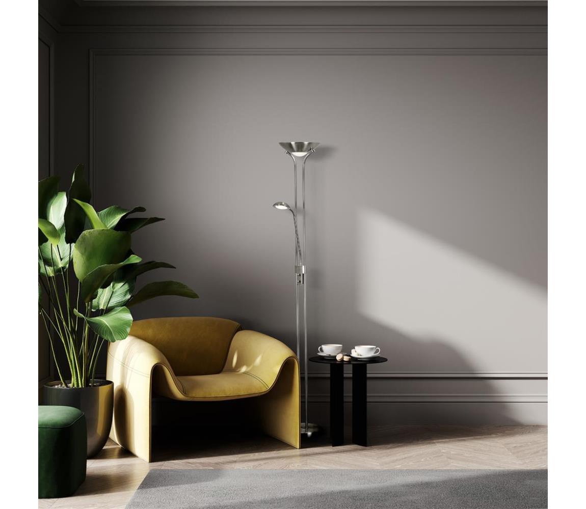 Searchlight EU5430SS - LED Stmívatelná stojací lampa MOTHILD LED/18W+LED/5W/230V EU5430SS