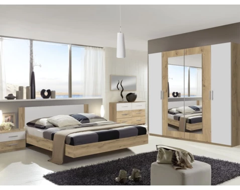 Sestava ložnice Nora, prkenný dub/bílá