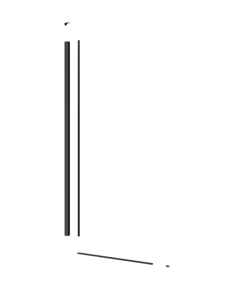 Set pro snížený walk-in výška 100 cm SAT černá SATWISPROFILC SATWISPROFILC