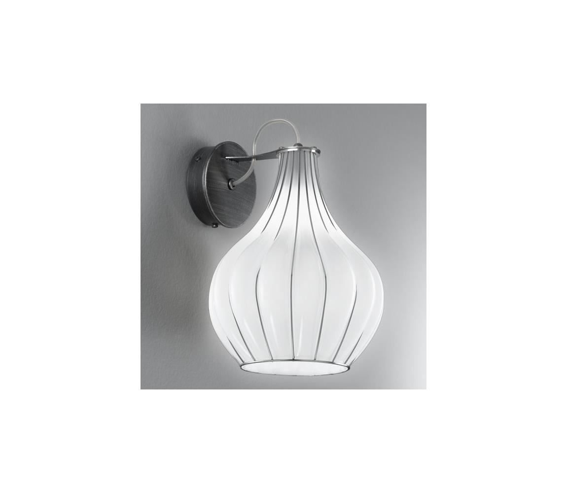 SIRU - Nástěnná lampa AURIGA 1xG9/30W/230V chrom/bílá benátské sklo RB403-020BLL