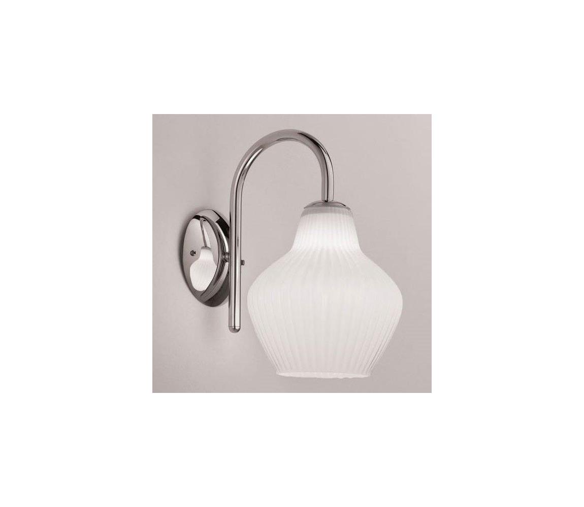SIRU - Nástěnná lampa LONDON 1xE27/60W/230V bílá/lesklý chrom benátské sklo LB601-025BLL
