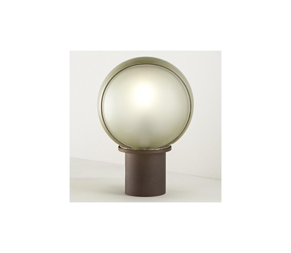 SIRU - Stolní lampa FLORET 1xE14/40W/230V hnědá/šedá benátské sklo MT665-030FULA