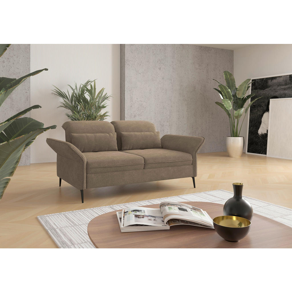 Sit & More 2,5SEDÁK, textil, světle hnědá