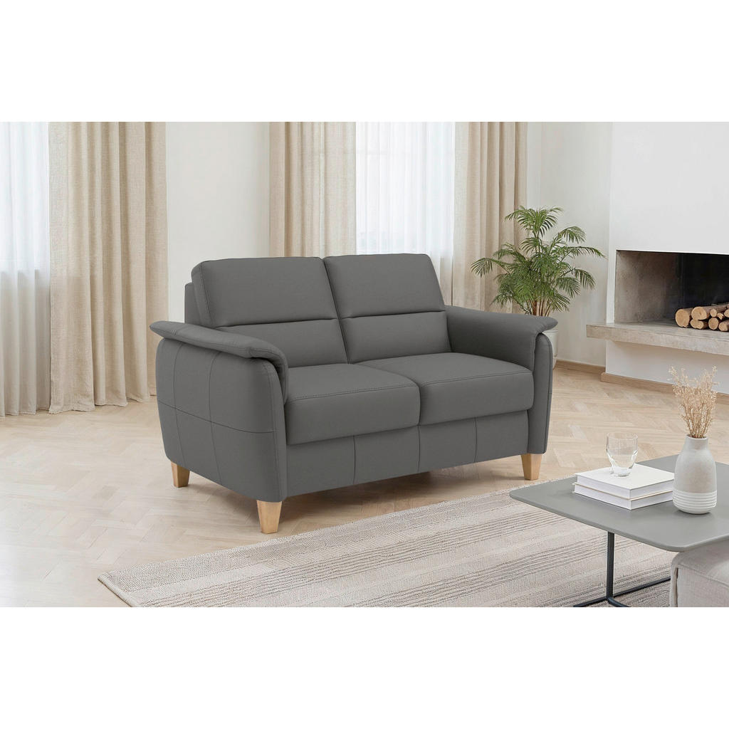 Sit & More DVOUMÍSTNÁ POHOVKA, mokka, pravá kůže 1