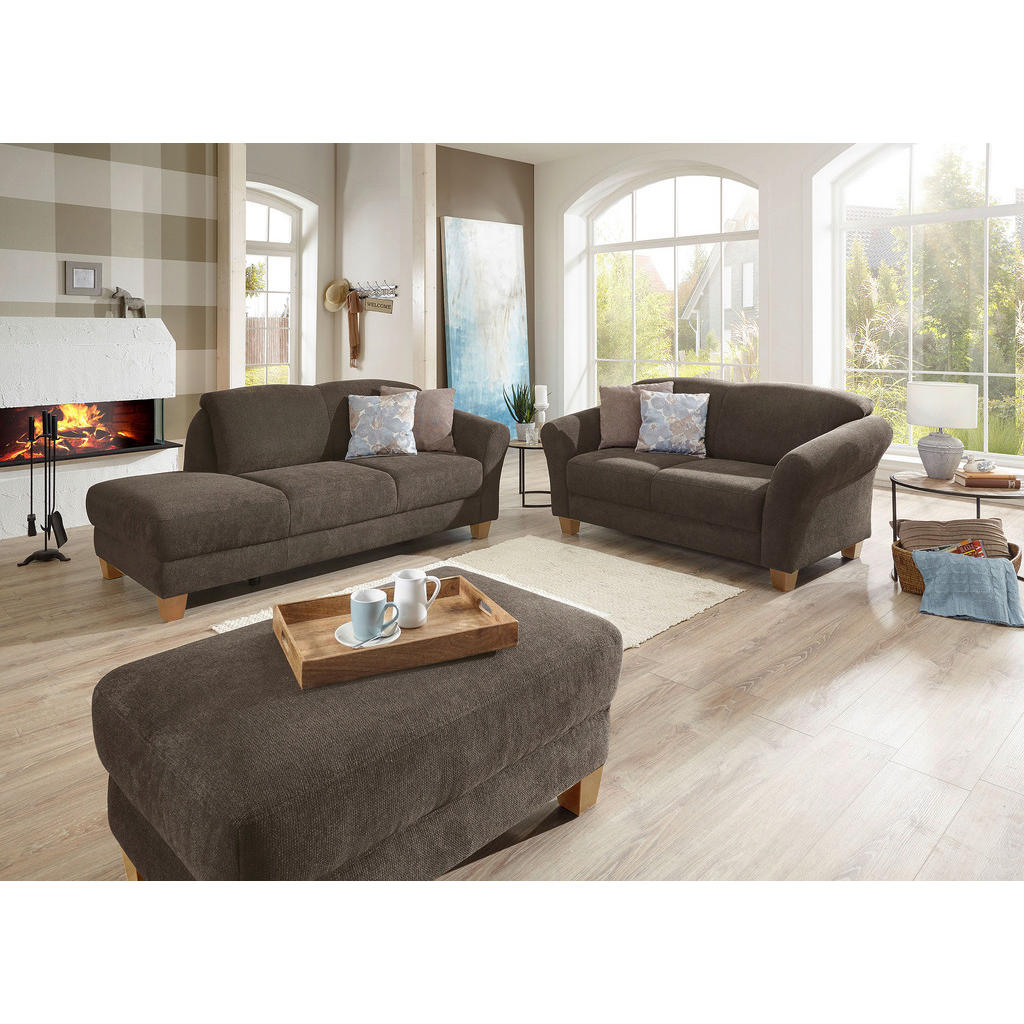 Sit & More DVOUMÍSTNÁ POHOVKA, textil, tmavě hnědá 1