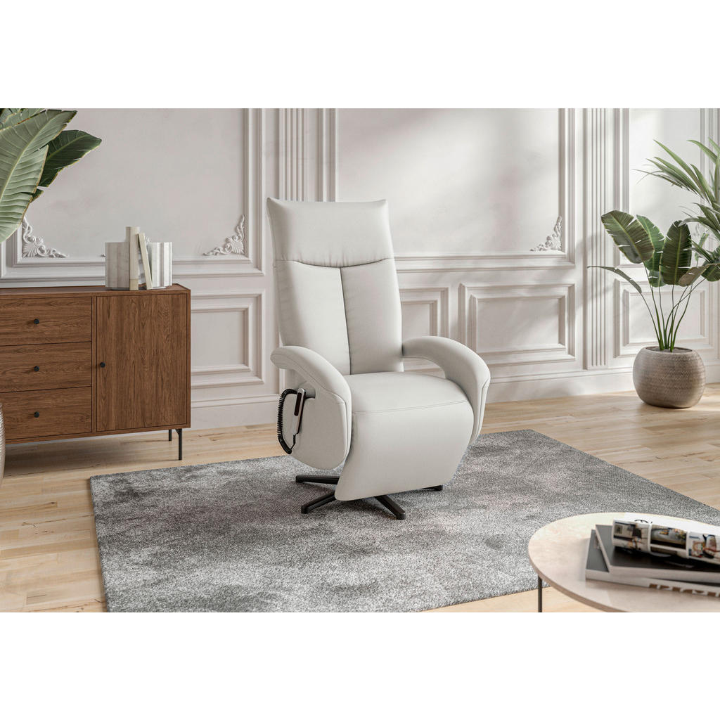 Sit & More KŘESLO, kůže, bílá 1