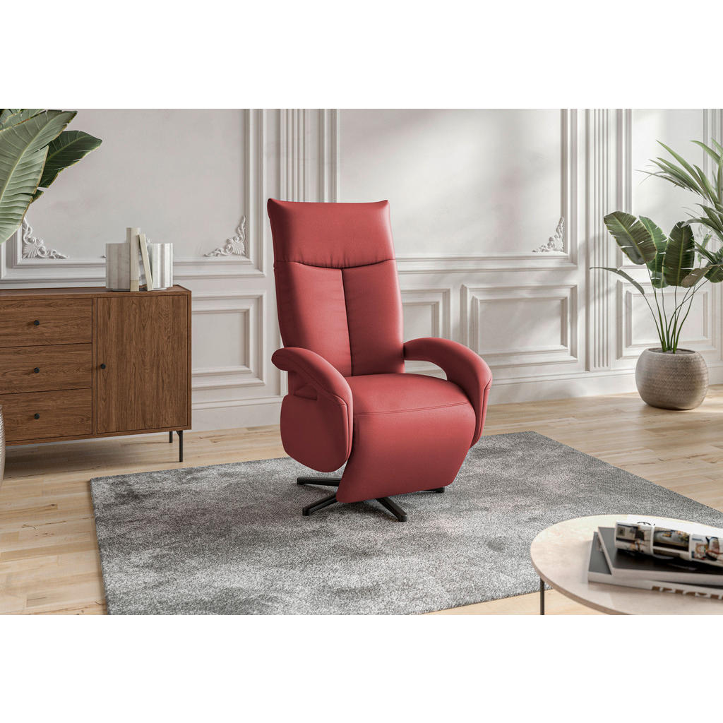 Sit & More KŘESLO, kůže, červená 1