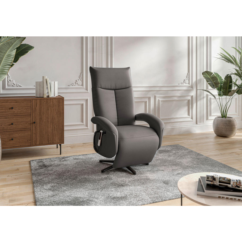 Sit & More KŘESLO, kůže, mokka 1