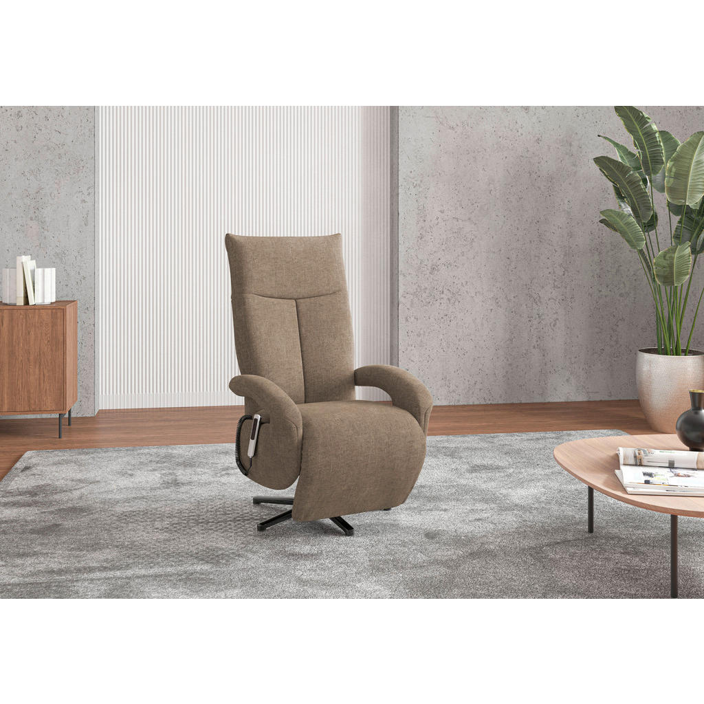 Sit & More KŘESLO, textil, světle hnědá 1