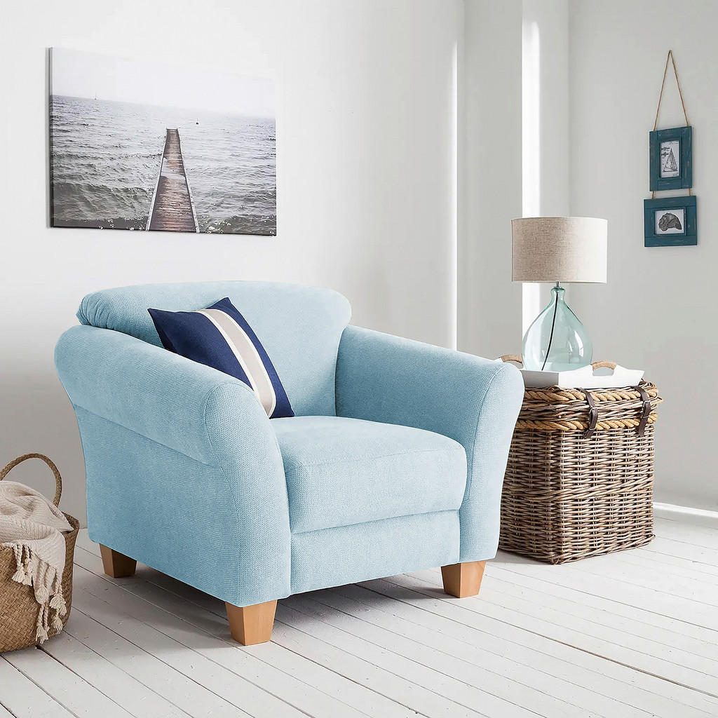 Sit & More KŘESLO, textil, světle modrá