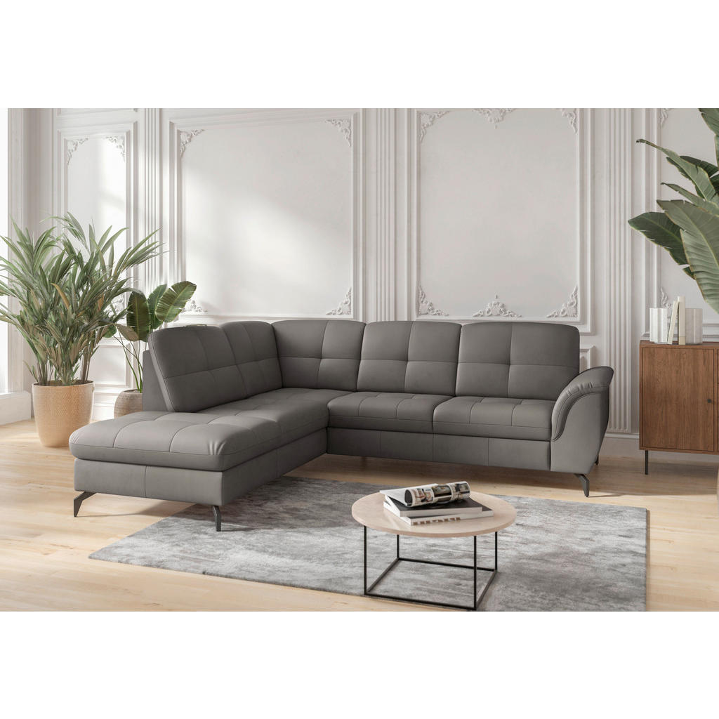 Sit & More ROHOVÁ SEDAČKA, kůže, textil, mokka